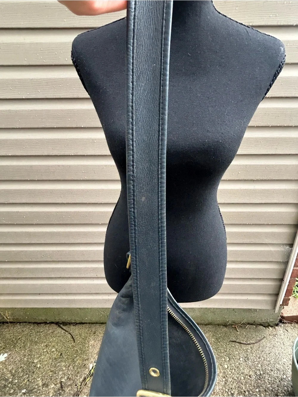 Vintage 1995 Coach Duffle Sac #9085 Black Glove Tanned Leather Made in USA
